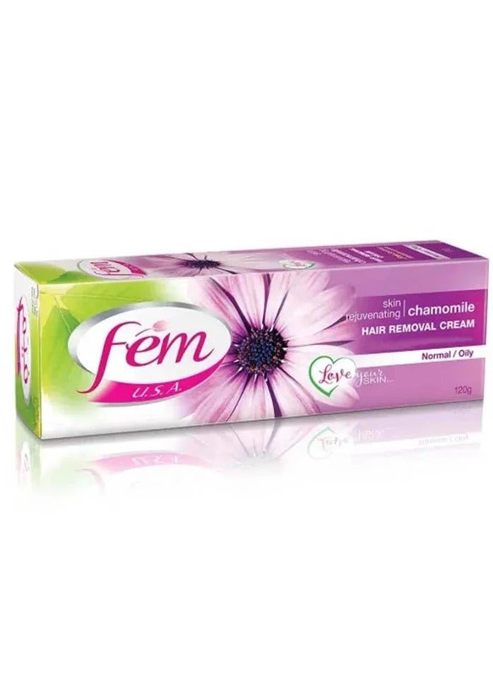 fem Two Pieces of Chamomile Hair Removal Cream for Normal Oily Skin - 120g - Image 2