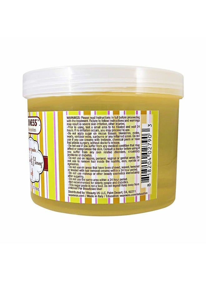 wax necessities معجون سكر ناعم طبيعي بالكامل من واكسنس للتطبيق اليدوي وتقنية الضمادة - عسل بروبوليس 1.6 رطل - Image 3
