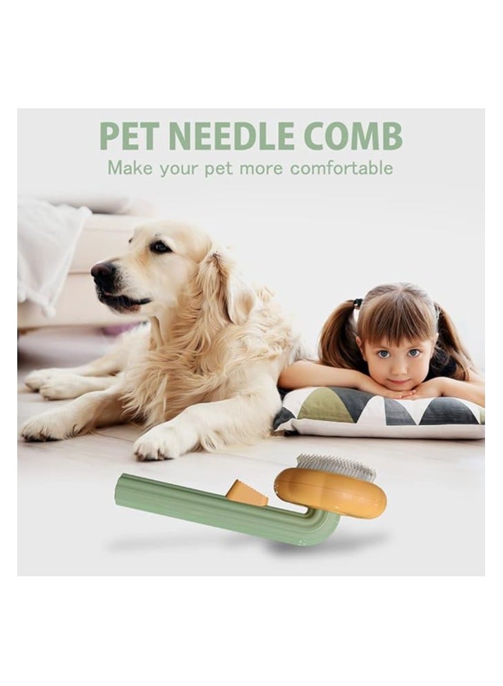 Generic Pet Pumpkin Self Cleaning Slicker Brush for Dogs Cats Puppy Rabbit, Dog Grooming Brush Tool Gently Removes Loose Undercoat, Cat Mats Tangled Hair Slicker Brush for Short & Long Hair  - Image 2