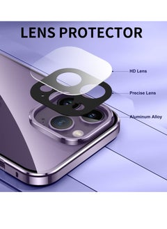 Y&D Anti Peeping Case for iPhone 14 Pro Max, 360 Degree Front and Back Privacy Tempered Glass Cover, SPY Screen, Peep Magnetic Adsorption Metal Bumper Max (Black)  - Image 5