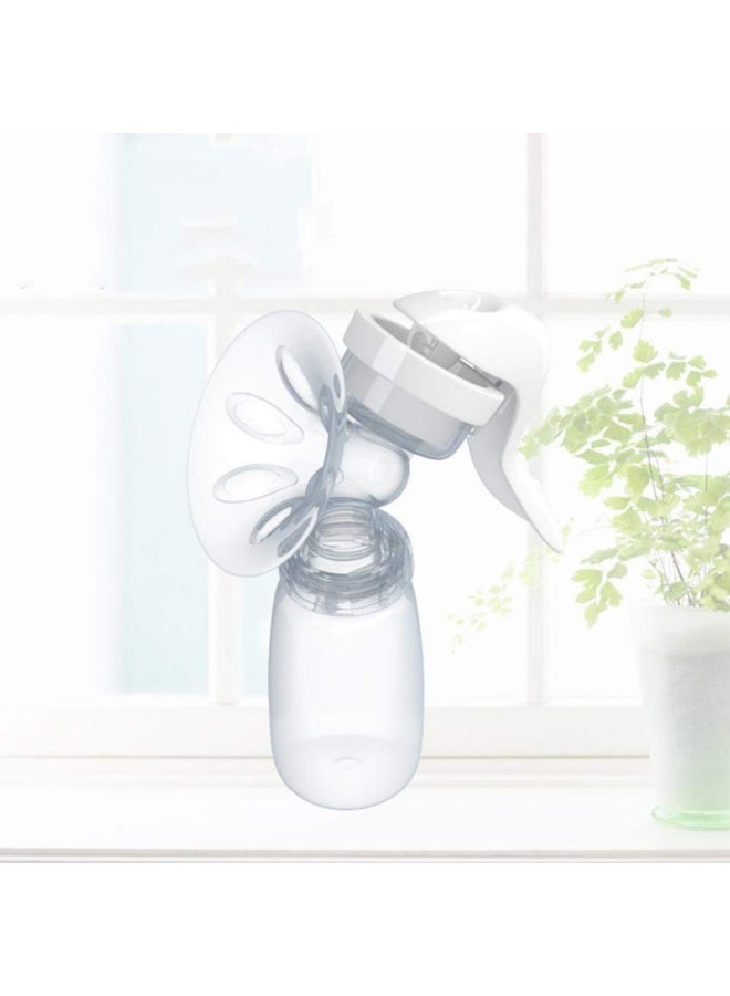 Manual Breast Pump – BPA-Free Food-Grade Silicone & PP, Comfort Massage, with Milk Bottle, Portable & Safe for Moms & Babies - Image 4