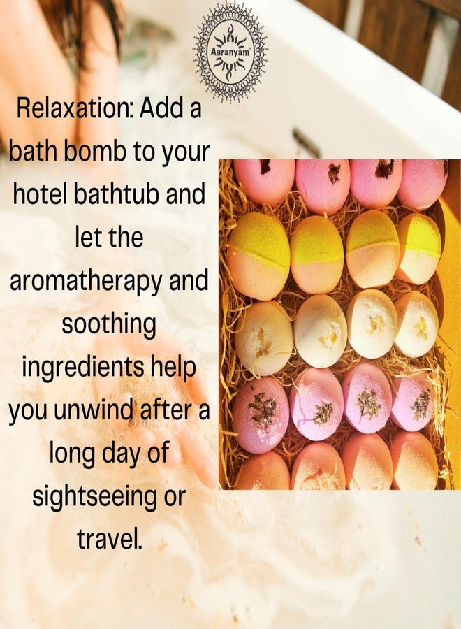 Aaranyam | Royal Bloom Box- Bath Bomb - Rose, Lavender, Pink Salt, Oats, Citurs |Refreshing hot water bath hydrating moisturizing enchanting Fizzy Aromatic Bath Bomb ( 75 g) each - Pack of 20 Gift for women - men - Image 4