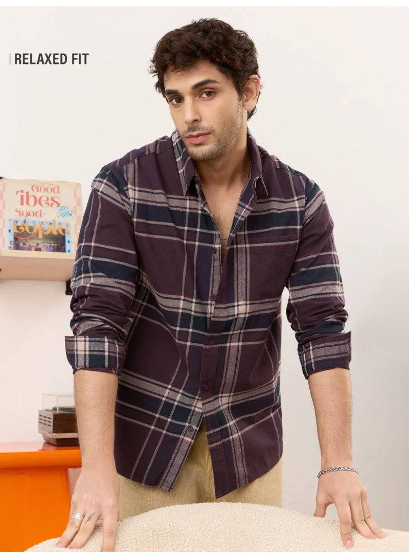 The Souled Store The Souled Store Men Checks And Stripes Canvas Multicolour Relaxed Shirts