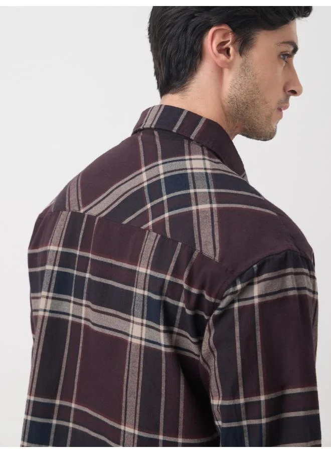 The Souled Store Maroon The Souled Store Men Checks And Stripes Canvas Multicolour Relaxed Shirts for Men | Best Price UAE
