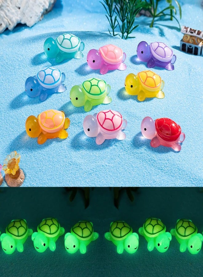 Purple Star Mini Resin Animals 50 Pack Mini Ducks Flamingos Turtles Rabbits Chicken Sting Ray Tiny Ducks Little Animals Figures to Hide Small Plastic Ducks Glow in The Dark Decor Valentine's Day Gifts Pink - Image 3