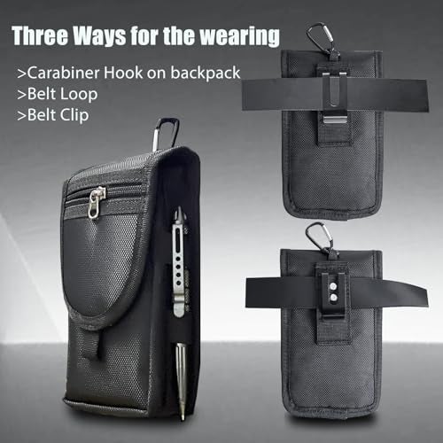 FAUDRECRO Belt Clip Tool Pouch,Tactical Utility Pouch, Heavy-Duty Nylon EDC Multitool Organizer,Cell Phone Holder, Multi-Pockets Tool Holster Sheath Bag for Electricians Handymen Work Maintenance Hiking - Image 5