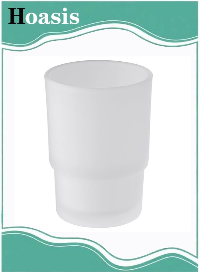 ح واحة كوب زجاجي مصنفر للشطف في الحمام، كوب بديل لحامل فرشاة الأسنان من اوماسي - Image 1