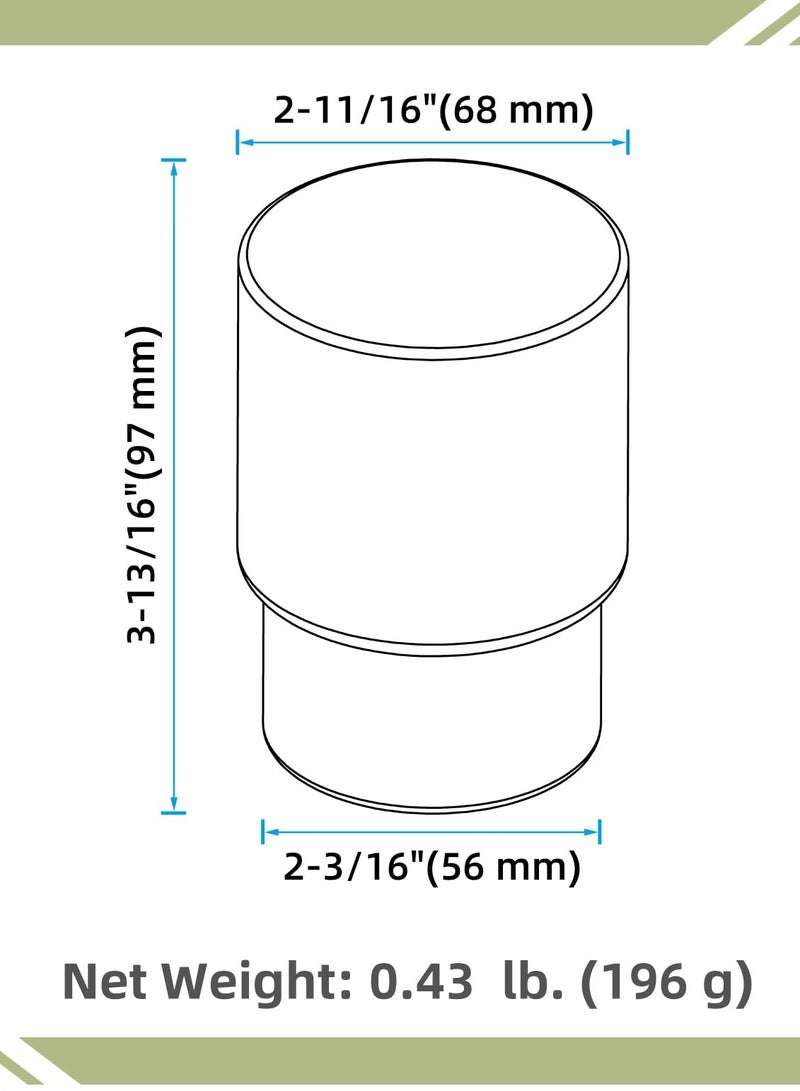 ح واحة كوب زجاجي مصنفر للشطف في الحمام، كوب بديل لحامل فرشاة الأسنان من اوماسي - Image 2
