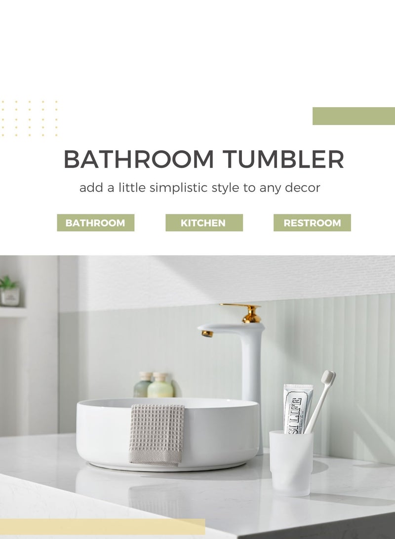 ح واحة كوب زجاجي مصنفر للشطف في الحمام، كوب بديل لحامل فرشاة الأسنان من اوماسي - Image 3