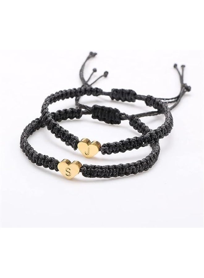 سوار الحب الأول، هدية الصداقة، سوار المنسوجة، سحر الاسم مخصص الحروف الحبل الحب يمكن تعديلها سوار الحب الذكور هدية عيد ميلاد الذكور - Image 3