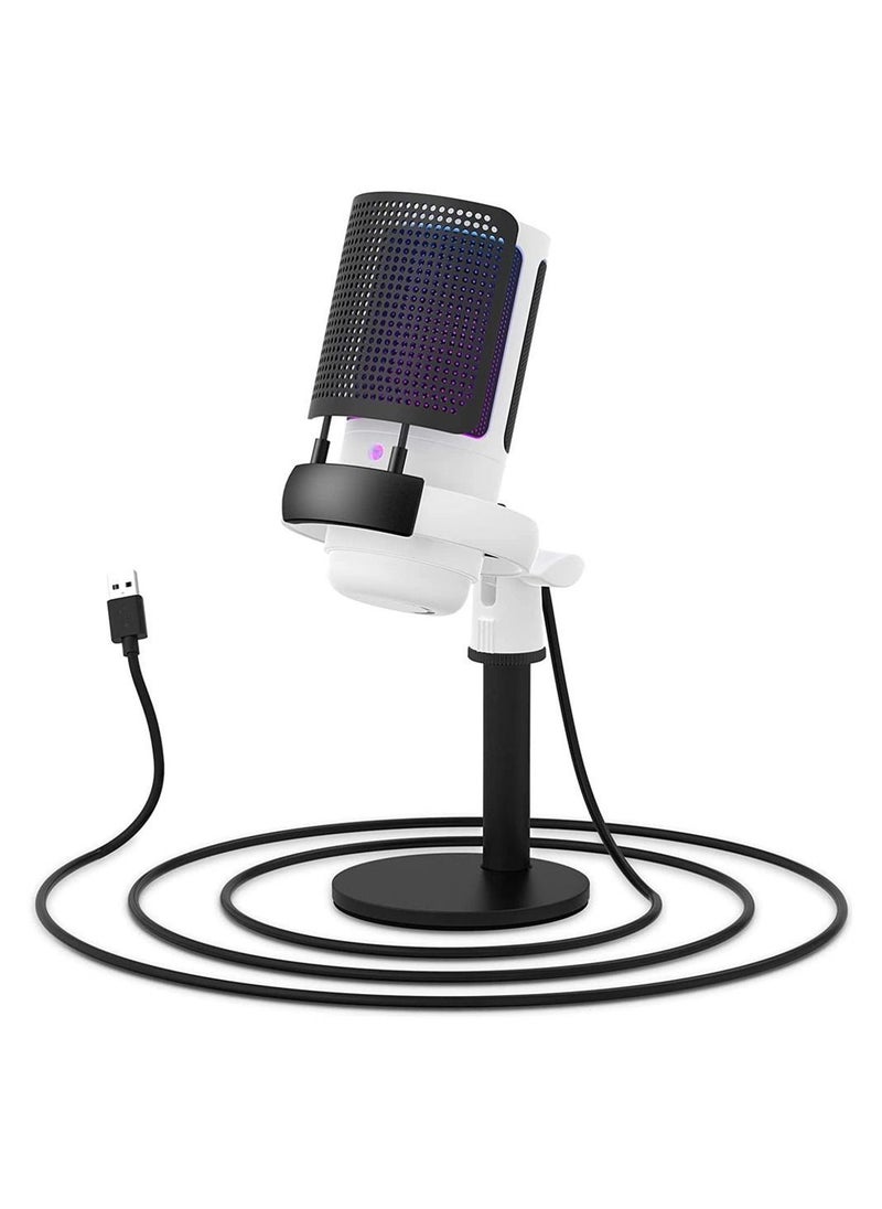 Y&D - Condenser Microphone, Gaming Microphone on Mac/PS4/PS5, USB for PC with RGB, Touch Mute, Plug and Play, Gain knob & Monitoring Mic Recording, Streaming, Podcasts, YouTube, Twitch - Image 1