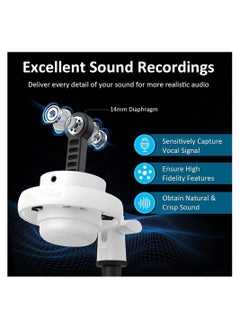 Y&D Condenser Microphone, Gaming Microphone on Mac/PS4/PS5, USB for PC with RGB, Touch Mute, Plug and Play, Gain knob & Monitoring Mic Recording, Streaming, Podcasts, YouTube, Twitch  - Image 4