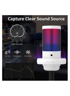 Y&D Condenser Microphone, Gaming Microphone on Mac/PS4/PS5, USB for PC with RGB, Touch Mute, Plug and Play, Gain knob & Monitoring Mic Recording, Streaming, Podcasts, YouTube, Twitch  - Image 5