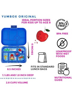 Yumbox Yumbox Original Leakproof Kids Bento Lunch Box, 5 Compartments + Dip Well, Easy-Open Latch, Portion Control, Removable Illustrated Tray, Ages 3-7  - Image 2