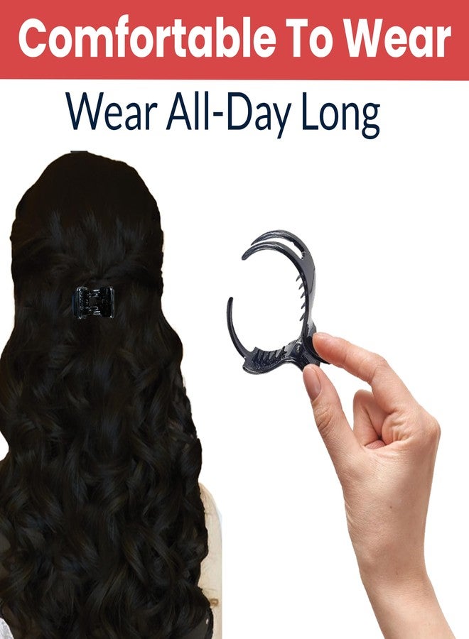 TEMPERIA (6 pcs) Hair Clips for Women & Girls - Clutcher Clutches Claw Clip Accessories - Stylish, Fashional (Black) (DN02) - Image 4