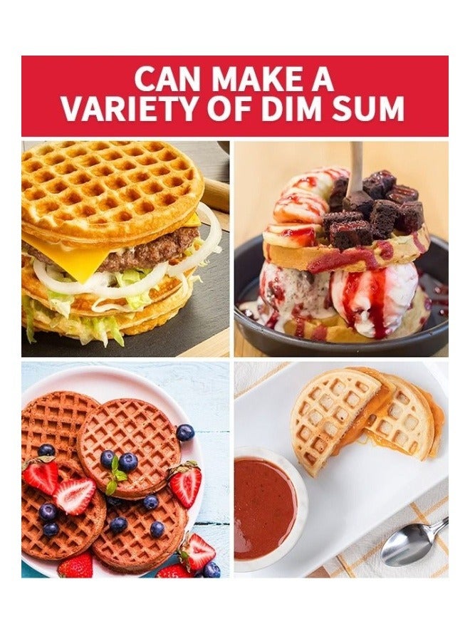 ميكسد بسكويت وافل ماكينة ، أحمر - Image 2