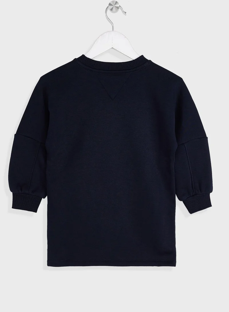 TOMMY HILFIGER Kids Varsity Sweat Dress