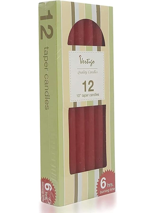 Vertigo Candles Red 10" 12Pcs/Box - Image 1