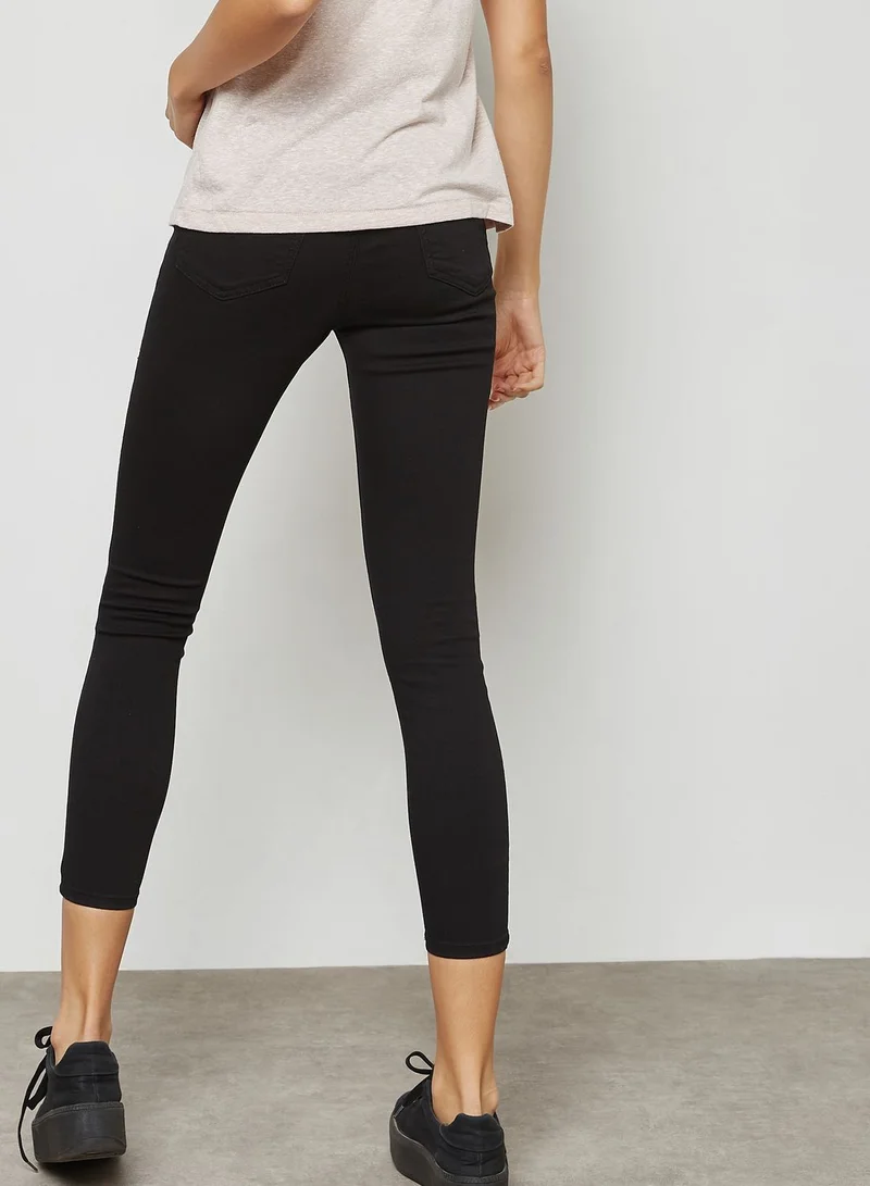 TOPSHOP Black Joni Jeans