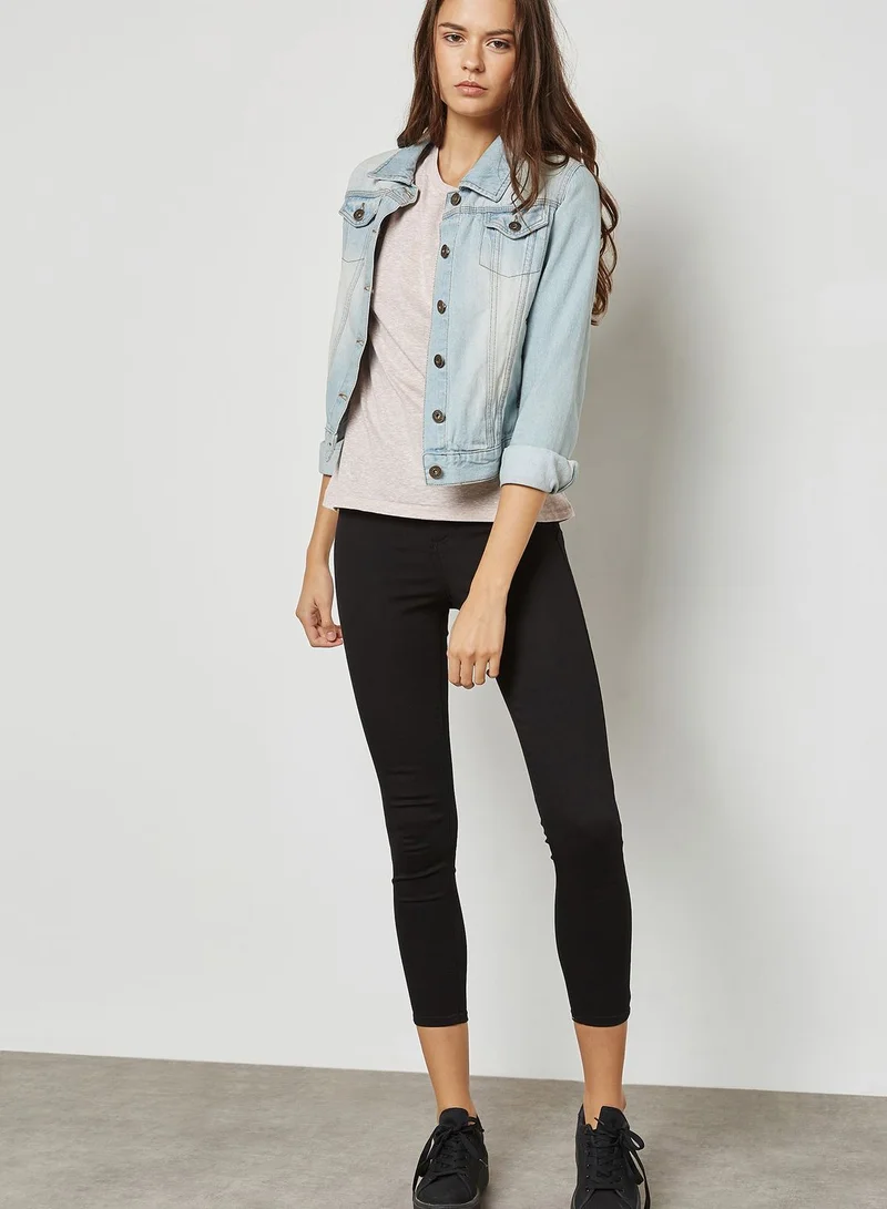 TOPSHOP Black Joni Jeans