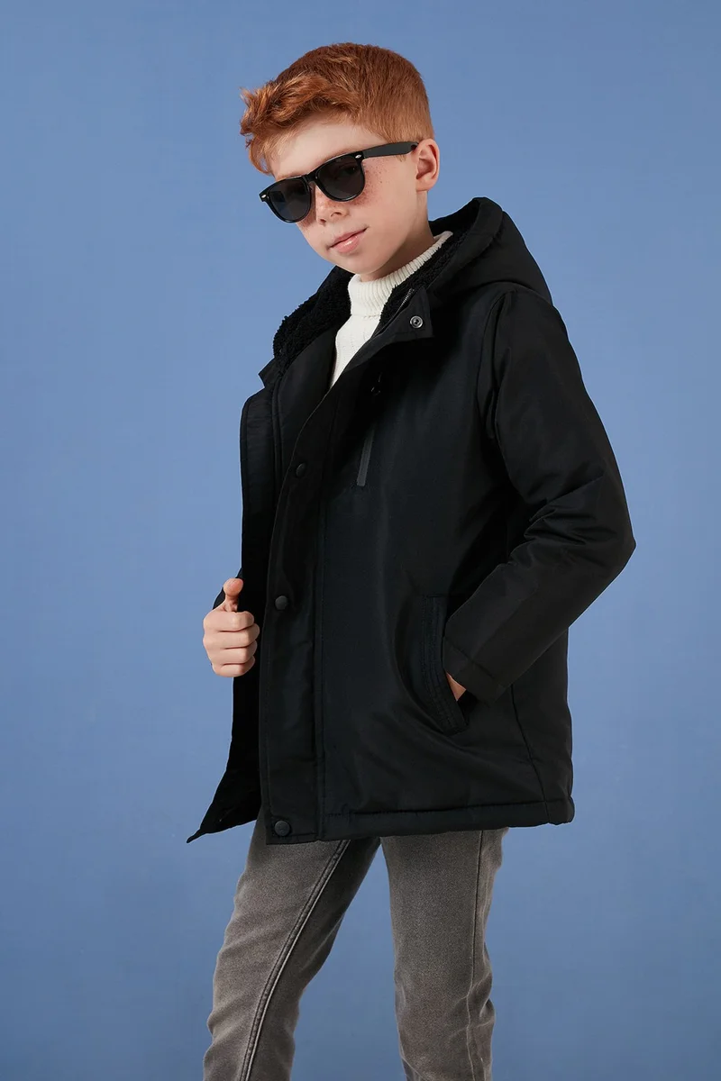 Lela Zippered Pocket Hooded Puffer Coat Boys' Coat 6492325