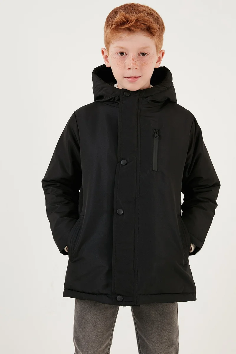 Lela Zippered Pocket Hooded Puffer Coat Boys' Coat 6492325