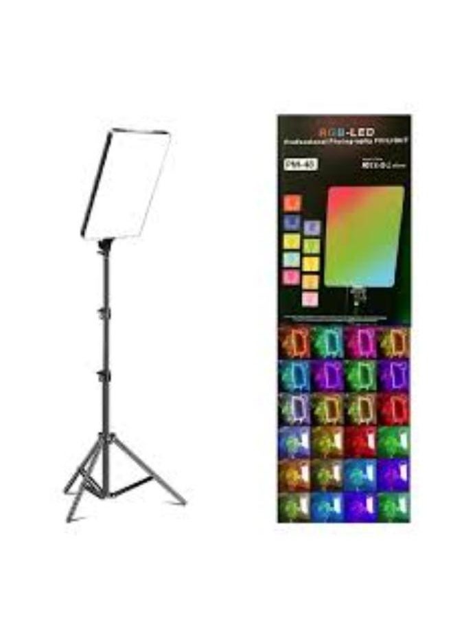 SHOPI - RGB LED Photography Fill Light PM-48 | Portable 360° Full-Color Dimmable Video Light Panel with Adjustable Brightness, Built-in Battery for Vlogging, YouTube, TikTok, Makeup & Live Streaming - Image 1