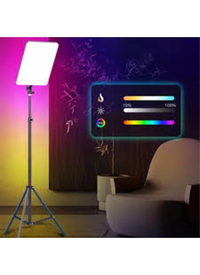 SHOPI - RGB LED Photography Fill Light PM-48 | Portable 360° Full-Color Dimmable Video Light Panel with Adjustable Brightness, Built-in Battery for Vlogging, YouTube, TikTok, Makeup & Live Streaming - Image 1