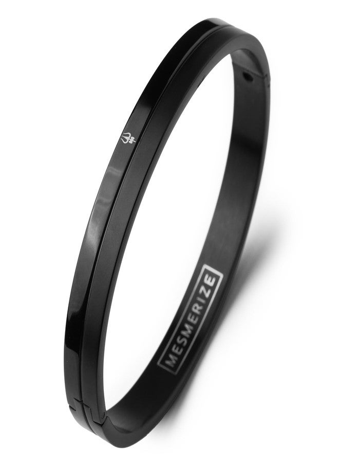 Mesmerize Stainless Steel Sirius Spiritual Kada Bracelets | Bracelet for Men and Boys | Sacred Om, Holy Cross, Balancing Yin Yang, Strength Hanuman Gada Designs| (Shiv Trishul, M) - Image 1