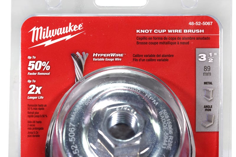 Milwaukee 48-52-5067 3-1/2" Knot Wire Cup Brush - Carbon Steel 2 Pack - Image 2