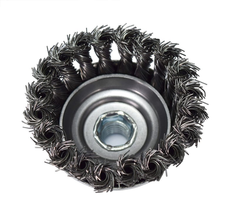 Milwaukee 48-52-5067 3-1/2" Knot Wire Cup Brush - Carbon Steel 2 Pack - Image 5