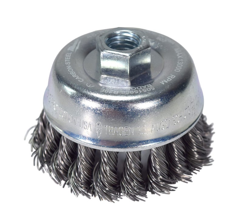 Milwaukee 48-52-5067 3-1/2" Knot Wire Cup Brush - Carbon Steel 2 Pack - Image 3