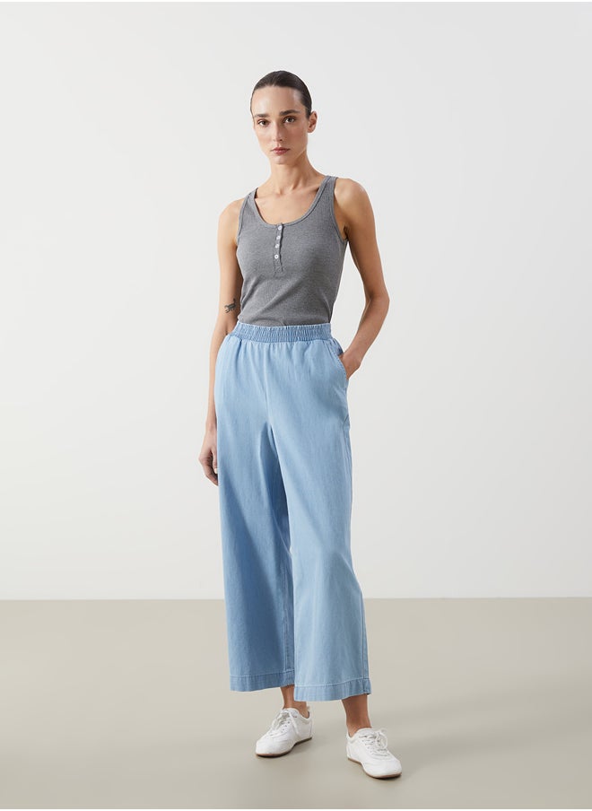 LC WAIKIKI Elastic Waist Wide Leg Women's Jeans  - Image 1