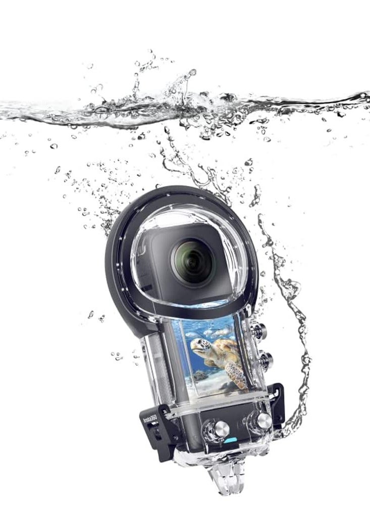 KASTWAVE حافظة مقاومة للماء لكاميرا Insta360 X3، غلاف واقي للغوص بقفل مزدوج مع ملحقات تركيب الحامل، حماية تحت الماء حتى 30 متر - Image 4