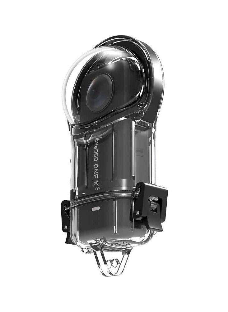 KASTWAVE حافظة مقاومة للماء لكاميرا Insta360 X3، غلاف واقي للغوص بقفل مزدوج مع ملحقات تركيب الحامل، حماية تحت الماء حتى 30 متر - Image 5