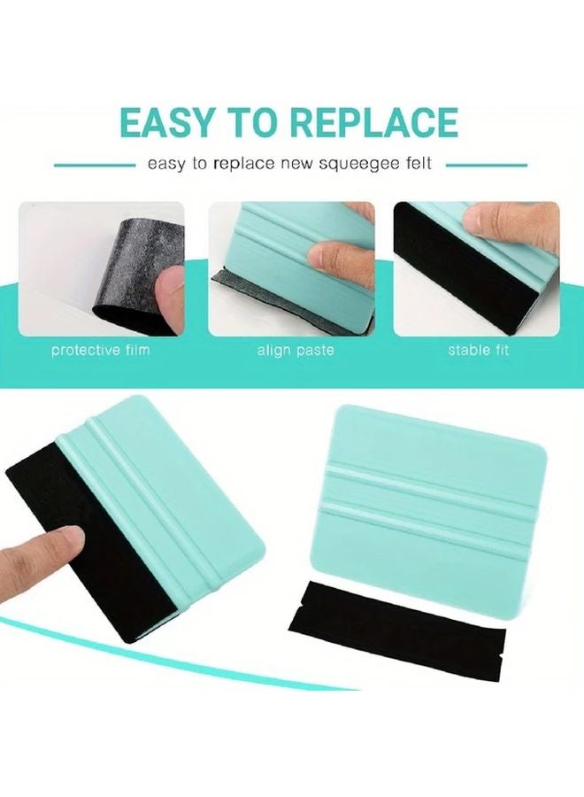 2 Pack Teal and Coral Vinyl Squeegee Scraper Tool for Crafting Application - Image 4