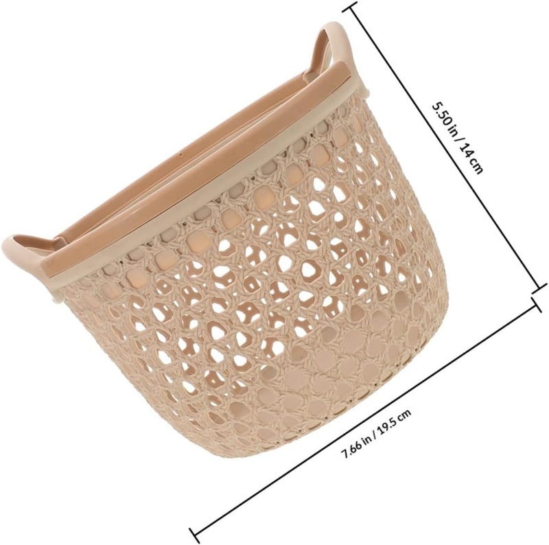 SMASOLO 2pcs Portable Small Laundry Storage Baskets, Waterproof Plastic Laundry Hampers with Handles, Hollow out Dirty Clothes Containers for Bathroom Nursery and Bedroom Organization, - Image 2