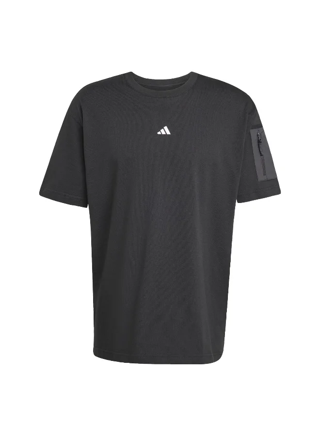 Adidas Adidas M Fn Tee Black T-Shirt (Short Sleeve) T-Shirts For Men