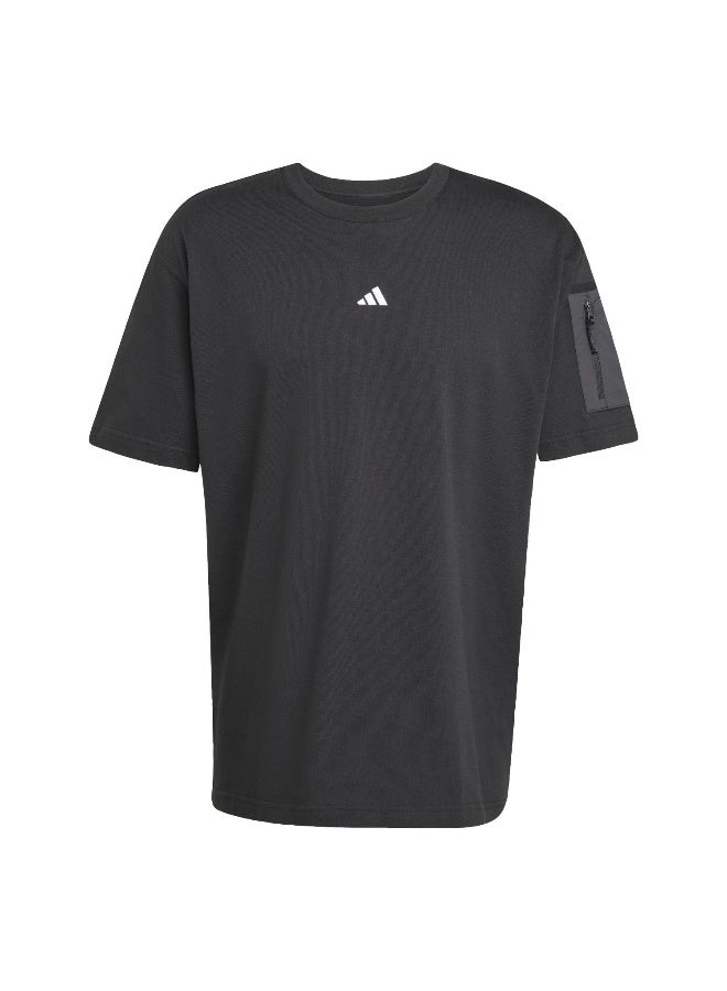 Adidas M Fn Tee Black T-Shirt (Short Sleeve) T-Shirts For Men - Image 1