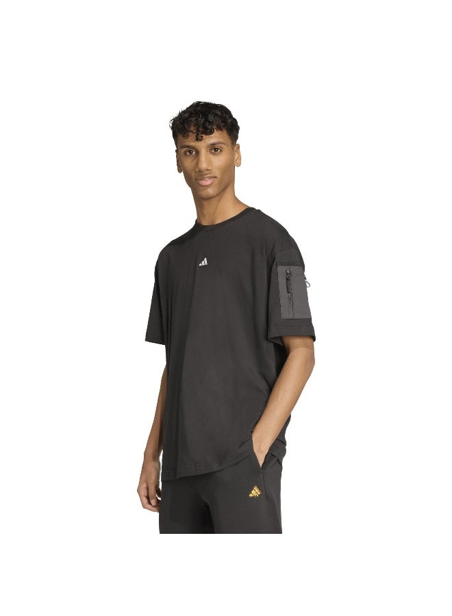 Adidas M Fn Tee Black T-Shirt (Short Sleeve) T-Shirts For Men - Image 2
