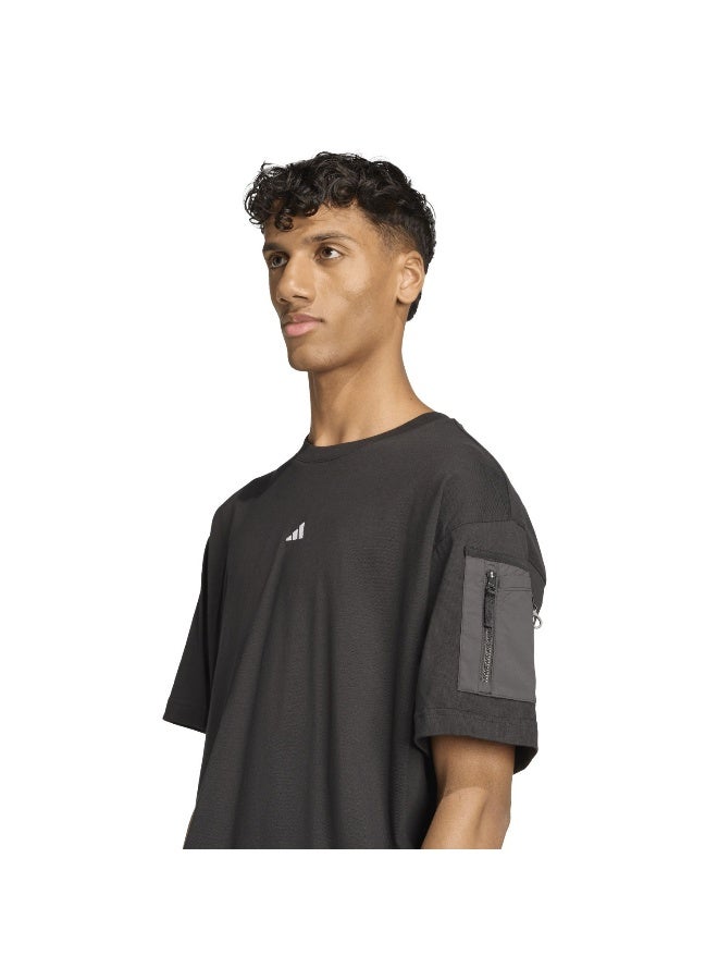 Adidas M Fn Tee Black T-Shirt (Short Sleeve) T-Shirts For Men - Image 5