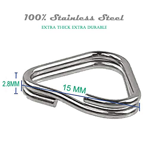 Foto&Tech 4 Pieces Lug Ring Camera Strap, Triangle Split Ring Hook, Compatible with Fujifilm Lecia Nikon Canon Sony Olympus Pentax Panasonic SLR RF Mirrorless Camera (Extra Thick) - Image 2