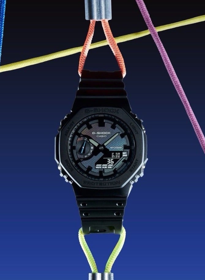 CASIO G-Shock Black Men's Watch Fashion Analog Digital Quartz Watch GA-2100 - Image 3