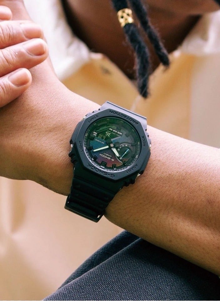 CASIO G-Shock Black Men's Watch Fashion Analog Digital Quartz Watch GA-2100 - Image 4