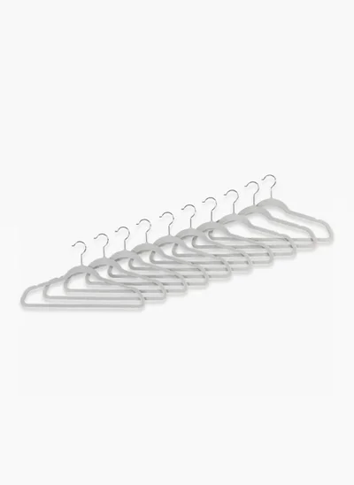Matalan 10 Pack Velour Hangers (45cm x 24cm)