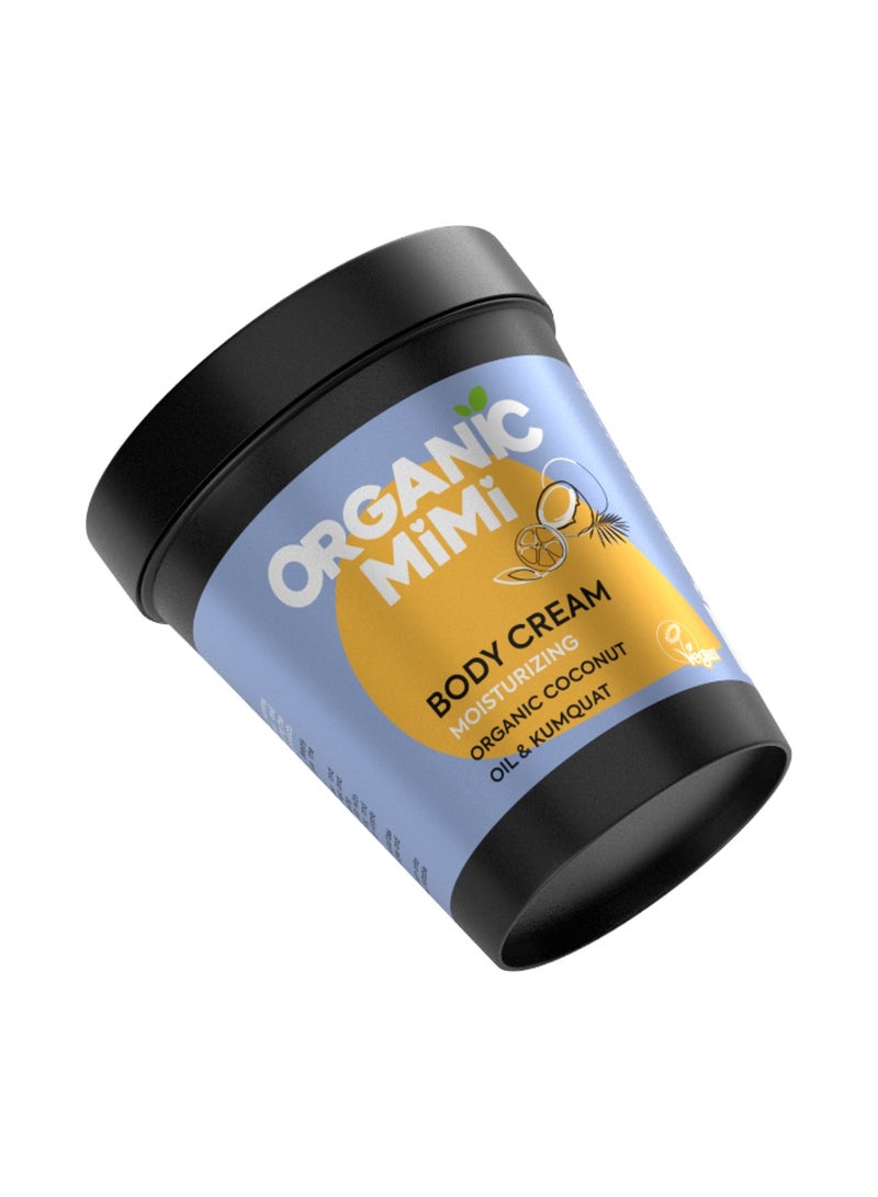 organic mimi Coconut & Kumquat Moisturizing Body Cream 200ml - Image 2