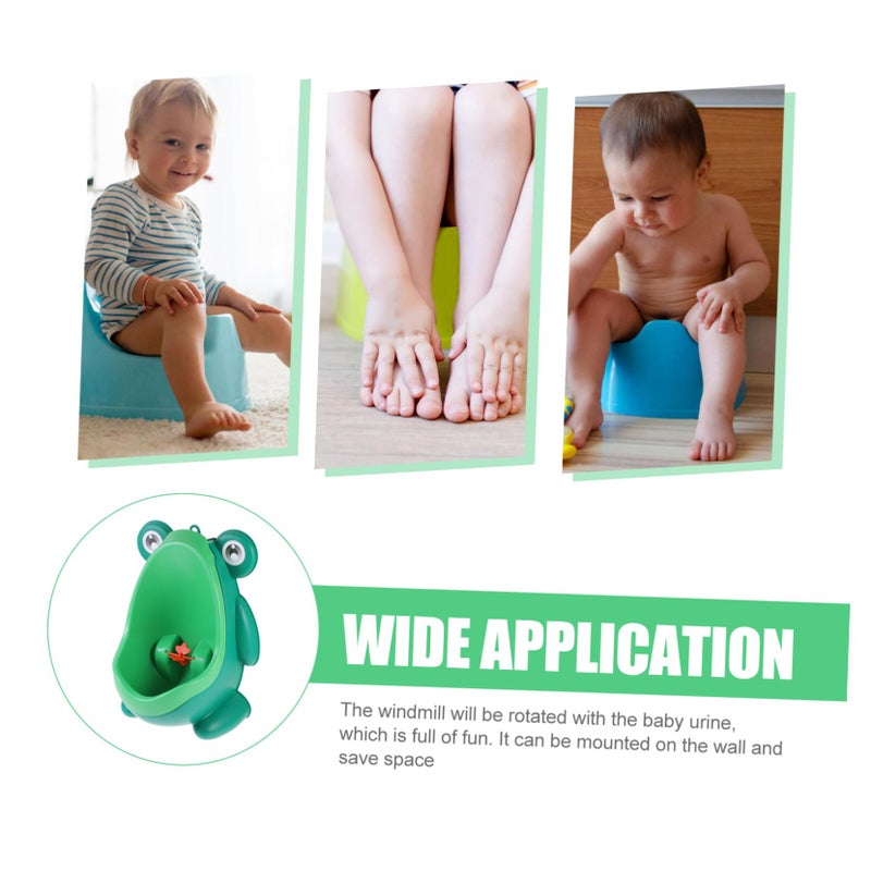 Green Frog Shaped Urinal For Boys Wall Mounted Potty Training Tool Easy To Install And Clean - Image 5