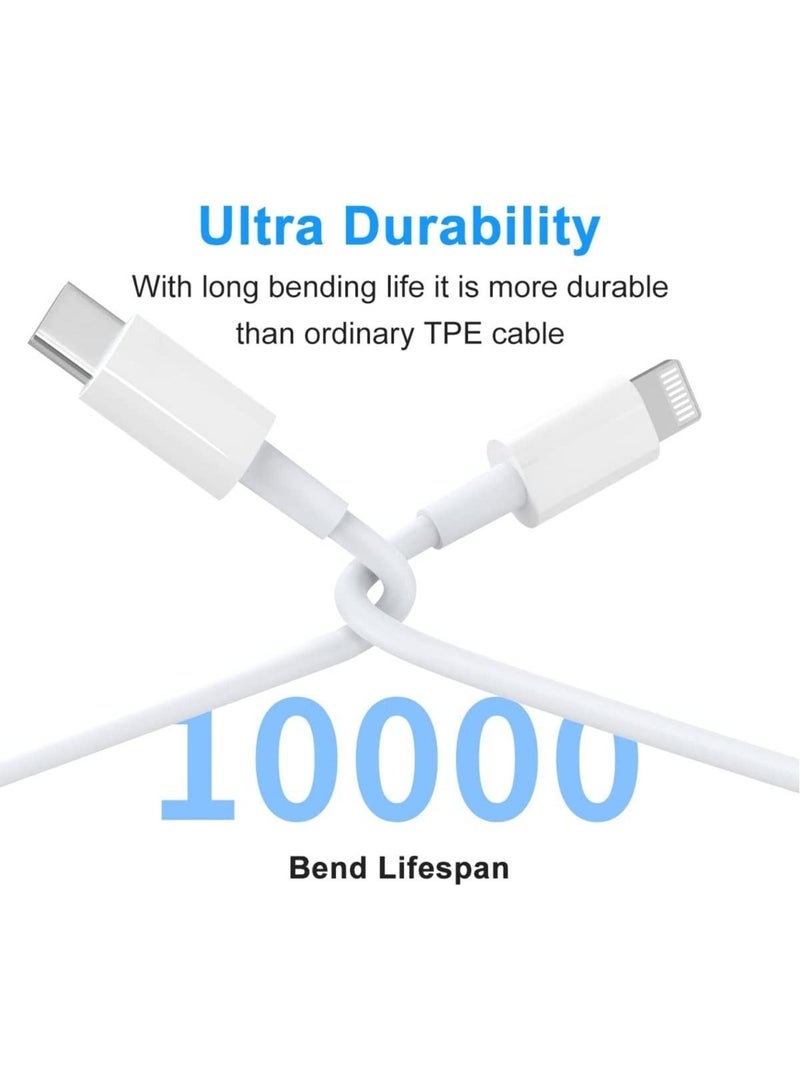 20W Type C Fast Charger Adapter for iphone 14 pro/ 14 pro max/14/13/12/11, USB C Fast Charging Plug with Cable 1M - Image 4