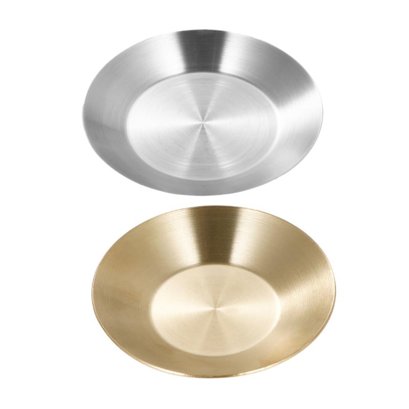 Multicolor 304 Stainless Steel Korean Style Sauce Dishes Round Seasoning Bowls Set of 2 - Image 2