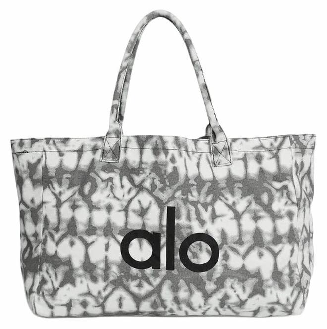 Alo Yoga Tote Bag, Sports Fitness Bag, Iconic Shopper Tote, Shoulder Bag, Hand Carry Canvas Bag, Unisex Large-capacity Shopping Eco-friendly Bag - Grey Tiedye - Image 1